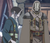 golem and yabashira leaving for their bodyguard job